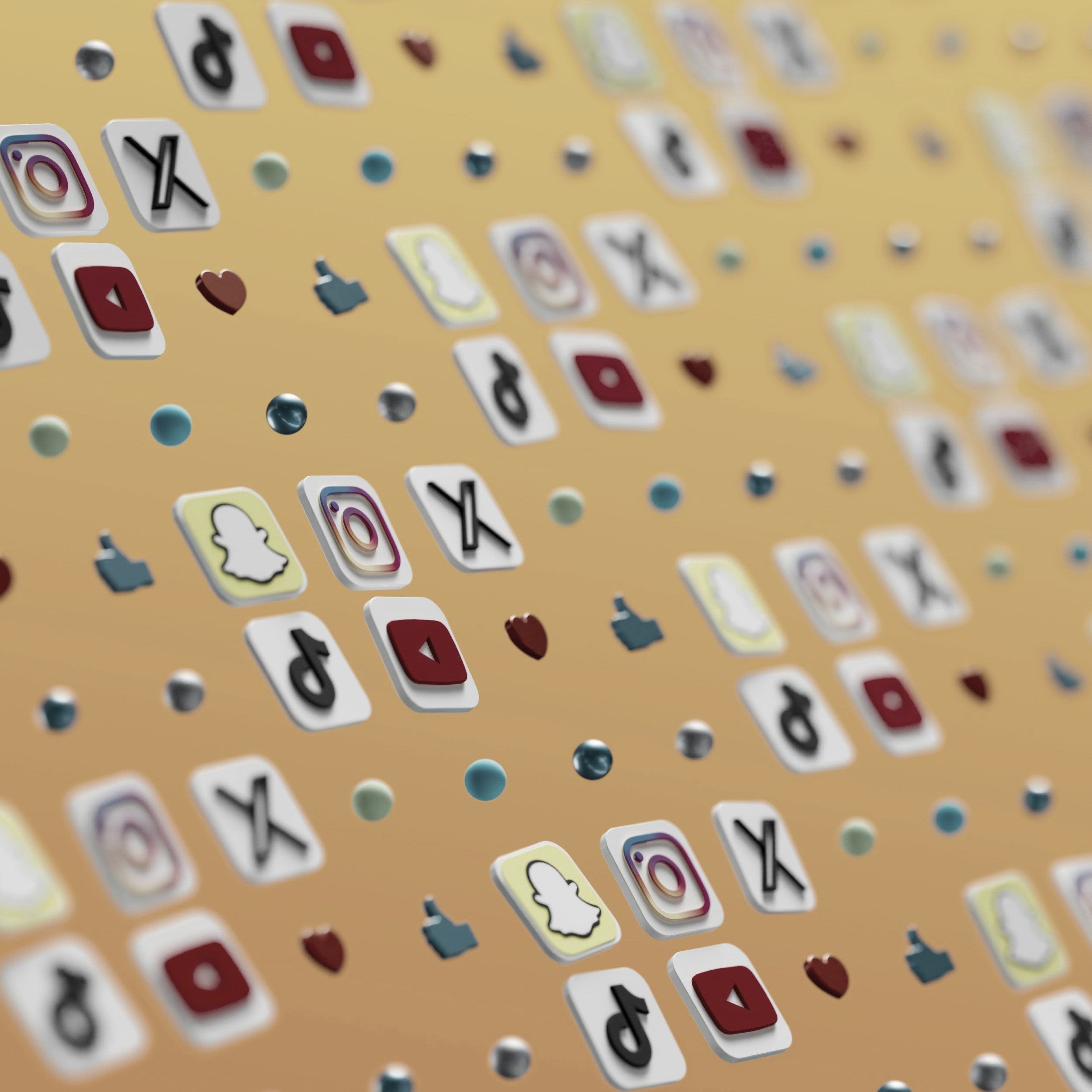 a close up of a number of stickers on a yellow background