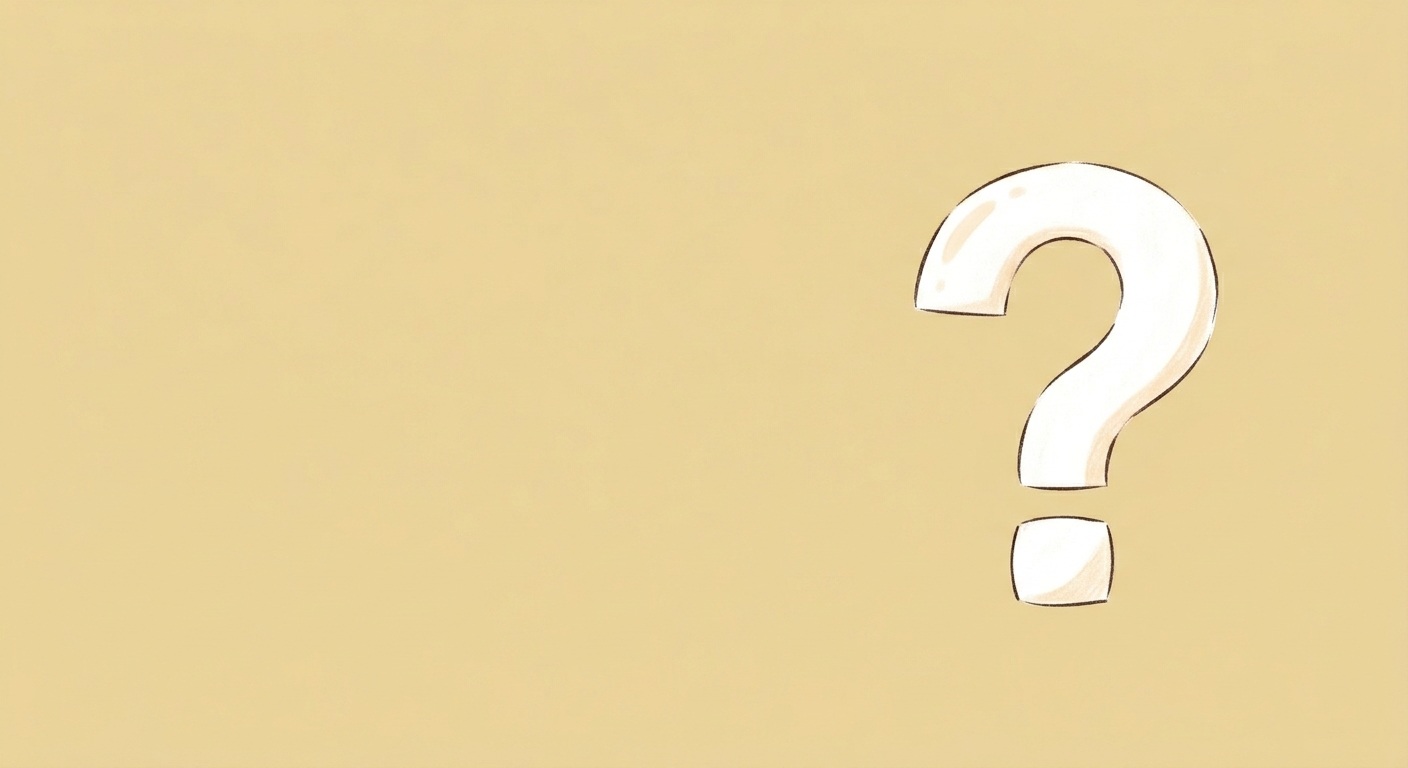 White pills arranged in a question mark shape on a bright yellow background, symbolizing medical queries.