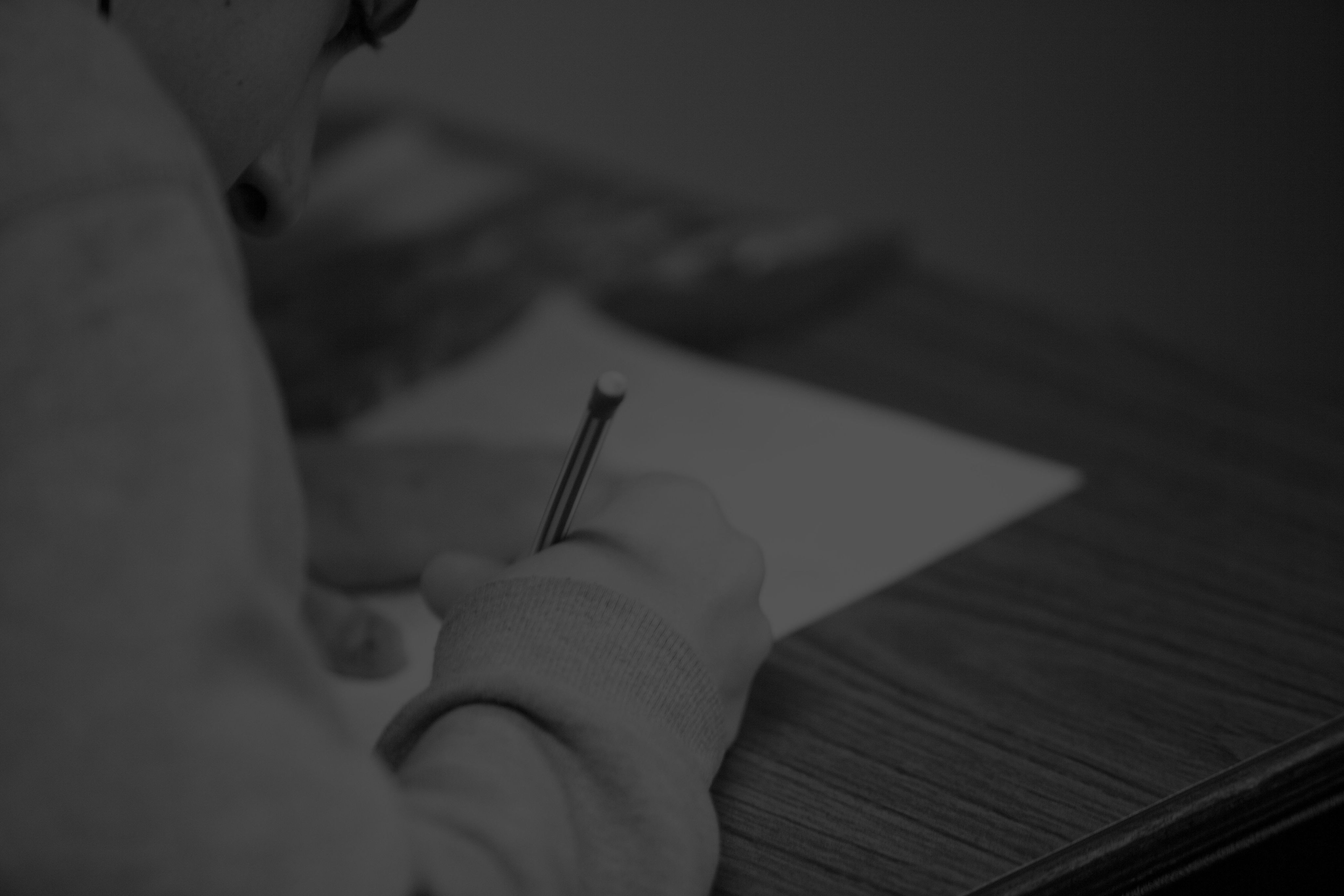person using pencil
