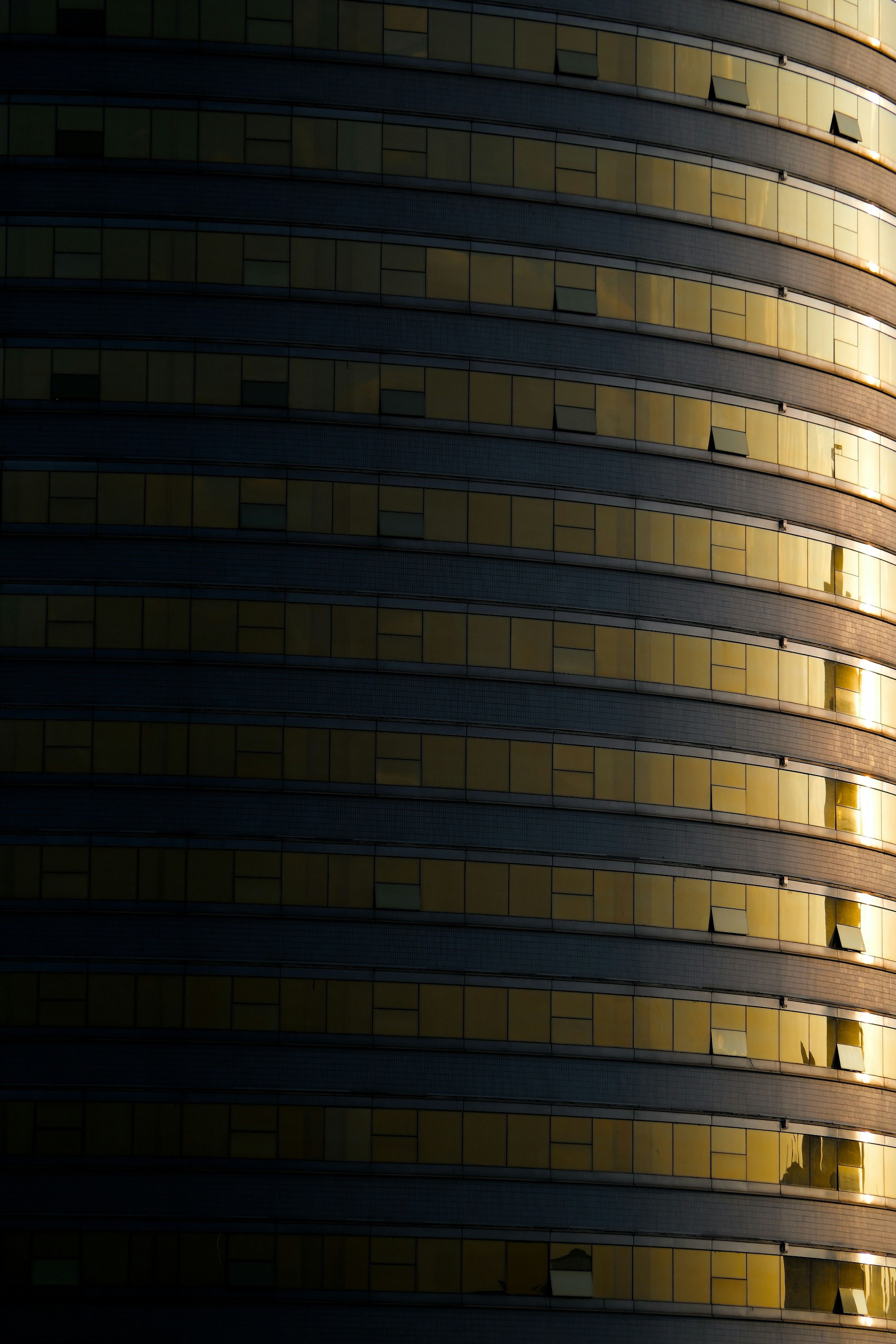 Modern building facade with reflective windows